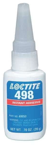 Instant Adhesive, 498 Series, Clear, 1 oz, Bottle