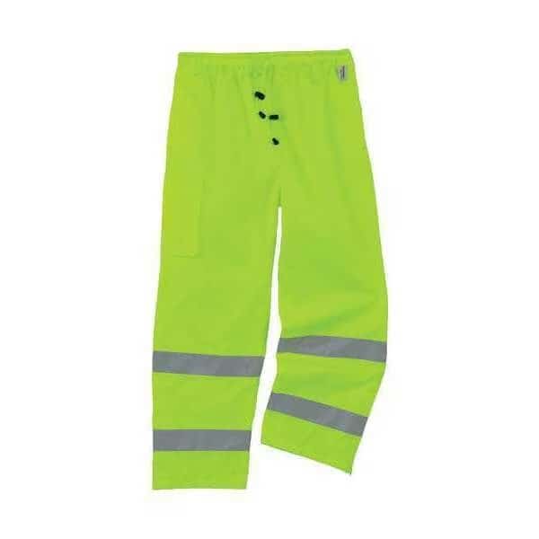 Rain Pants, Breathable, Hi-Vis Lime, S, GLOWEAR BY ERGODYNE, Mfr# 8915