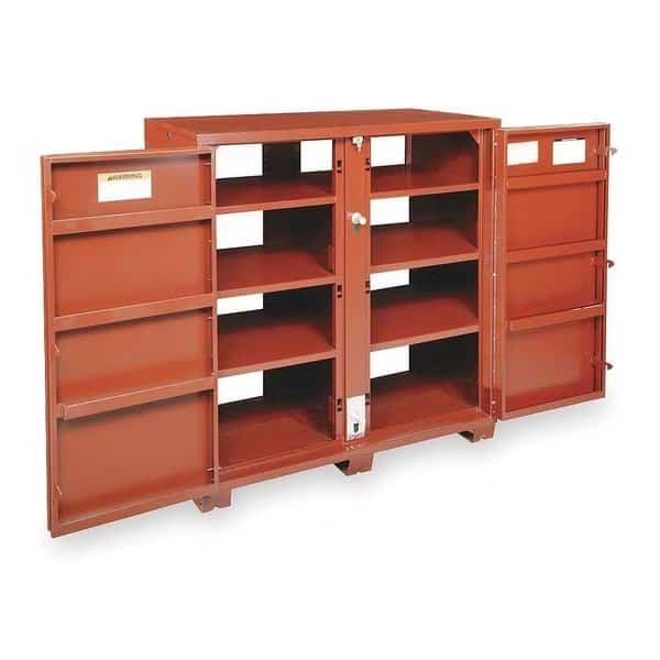 Jobsite Cabinet, Brown, 60 in W x 32-1/4 in D x 60-3/4 in H