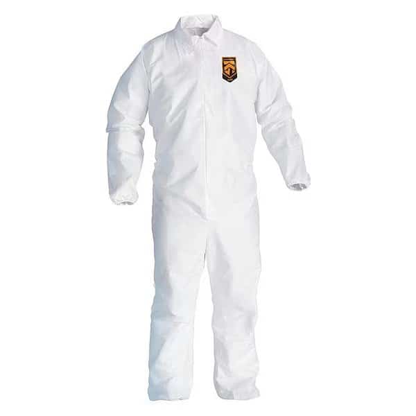 Disposable Coveralls, Collared, 4XL, KleenGuard(TM) A40, Zipper, Elastic Cuff, Elastic Ankle, 25 PK