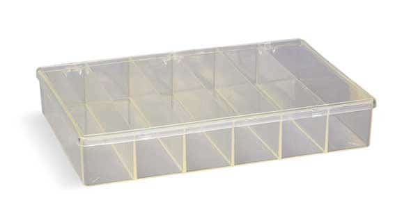Compartment Box,Snap,Clear,2 13/16 in, Mfr#: 6674KC, FLAMBEAU
