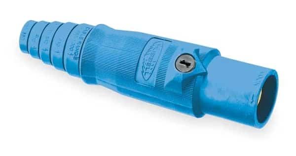 Connector, Double Set Screw, Blu, Male
