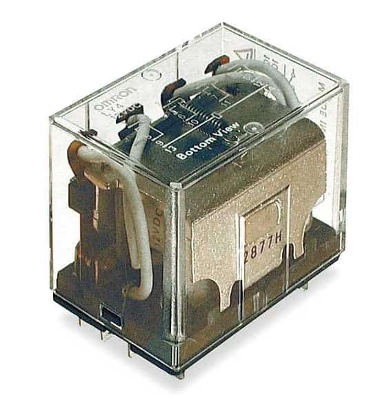 General Purpose Relay, 120V AC Coil Volts, Square, 14 Pin, 4PDT, Omron, Mfr#: LY4-AC120