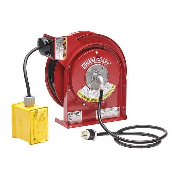 Retractable Cord Reel with 45 ft. Cord 2-Outlet 12/3