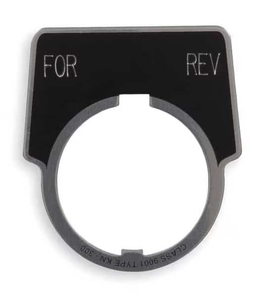 Legend Plate, Forward/Reverse, White/Black