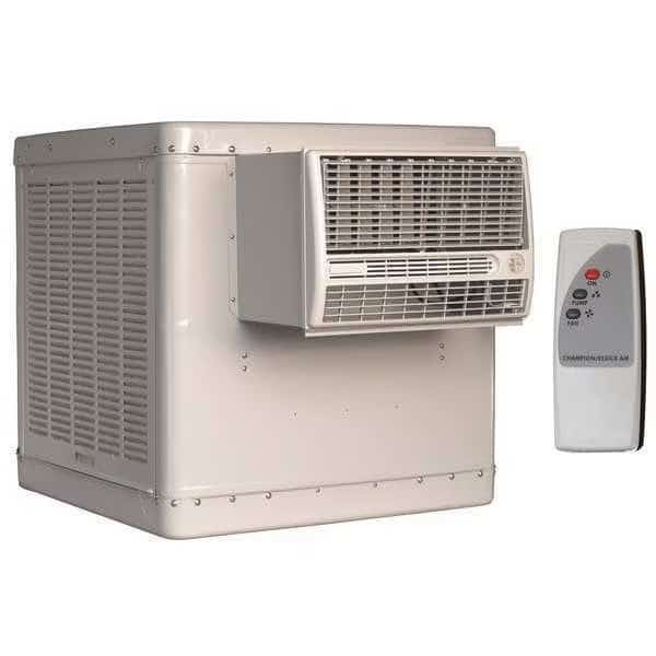 Window Evaporative Cooler 4,700 cfm, 1200 to 1600 sq. ft., 9.3 gal, 1/2 HP, Belt Drive