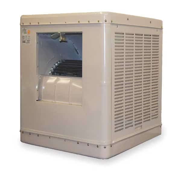 Ducted Evaporative Cooler 4,600 cfm, 1200 sq. ft., 12.5 gal, 1/2 HP, Belt Drive