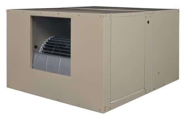 Ducted Evaporative Cooler 4,400 cfm, 1600 sq. ft., 8 gal, 3/4 HP, Belt Drive