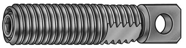 Swivel Spring Anchor, 1/4"-20, 1-1/4 in L, Carbon Steel Black Oxide, EnjoyTool select, Mfr# Z20058