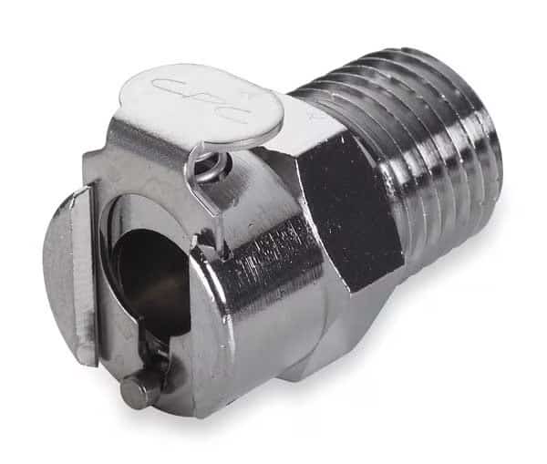 1/8" MNPT Chrome Plated Brass Inline Coupler