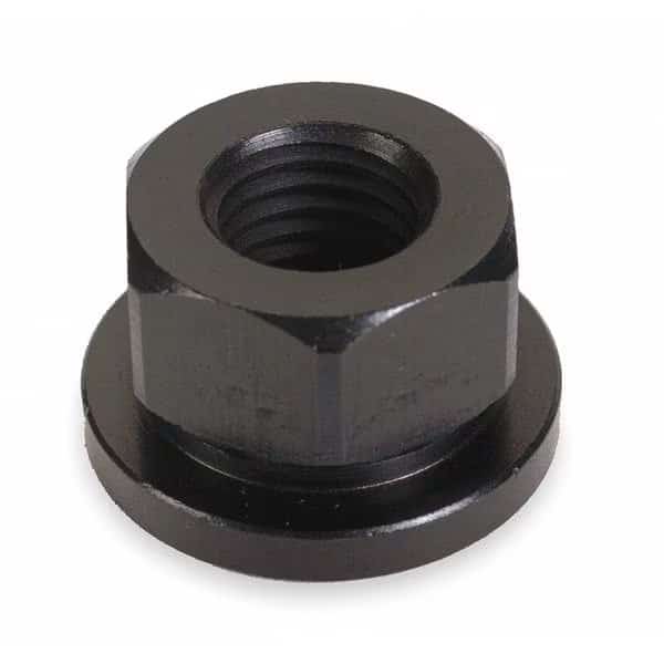 Flange Nut, 7/8"-9, Steel, Not Graded, Black Oxide, 1-7/16 in Hex Wd, 1-1/8 in Hex Ht