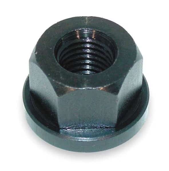 Swivel Flange Nut, 1"-8, Steel, Not Graded, Black Oxide, 1-5/8 in Hex Wd, 49/64 in Hex Ht
