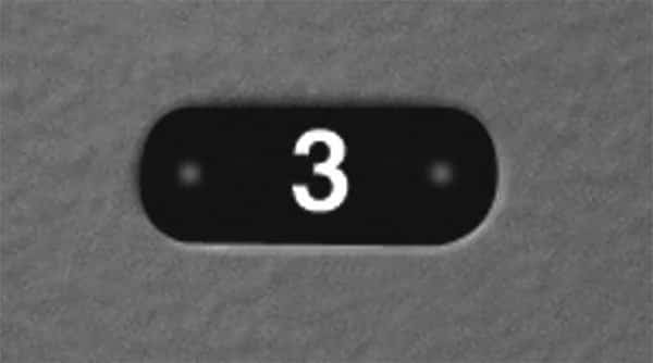 Number Plate, W 1 5/8 In, H 1/2 In, Black