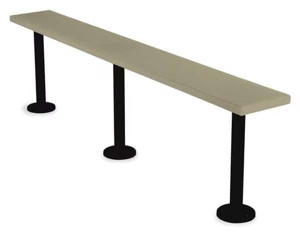 Pedestal Bench, W9 1/2, D72, H 18 1/2, Beige