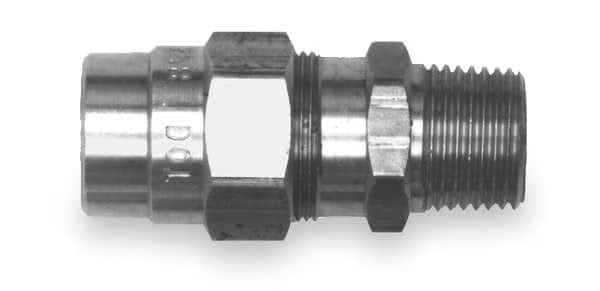 Male Connector Fitting,1/4-18,Brass, Mfr#: 2ZJF6, TRAMEC SLOAN
