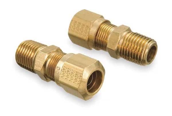 Male Connector, 1/8-27, 3/8 In Tube Sz