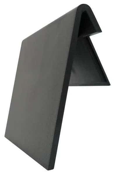 Black Plastic Label Holder, 4 in L, 2 1/4 in W