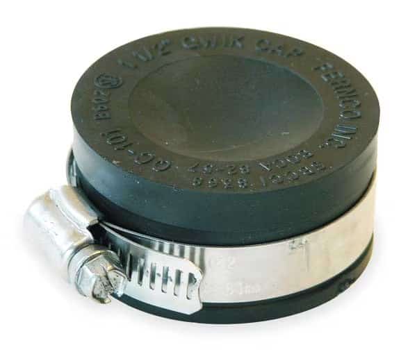 Round End Cap,PVC,1 1/2 in For Pipe Size, Mfr#: QC-101, EnjoyTool select
