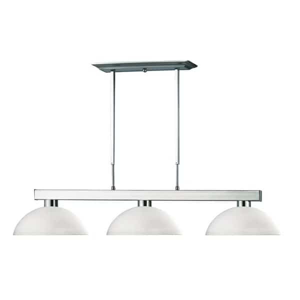Cobalt 3 Light Billiard Light, Brushed Nickel & Matte Opal