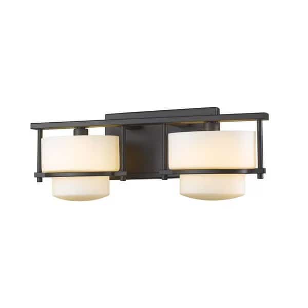 Porter 2 Light Vanity, Bronze & Matte Opal