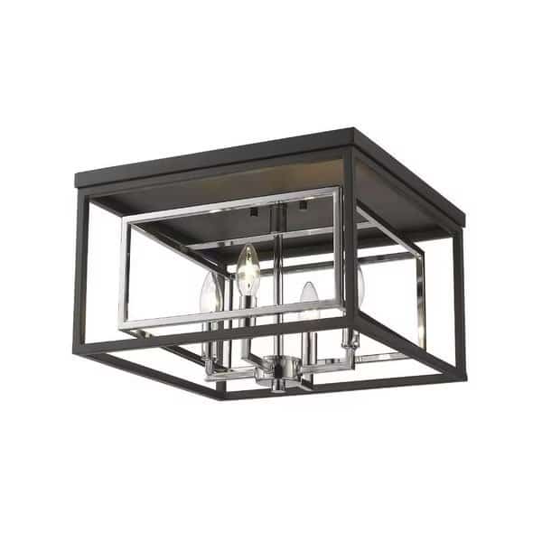 Euclid 4 Light Flush Mount, Chrome