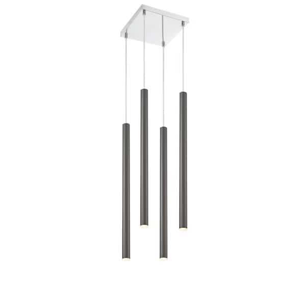 Forest 4 Light Island/Billiard, Chrome & Pearl Black