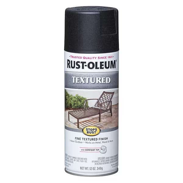 Textured Spray Paint, Black, Textured, Solvent, 12 oz