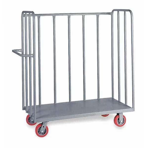 Steel 3 Sided Slat Stock Cart 3600 lb. Capacity, 69"L x 30"W x 57"H