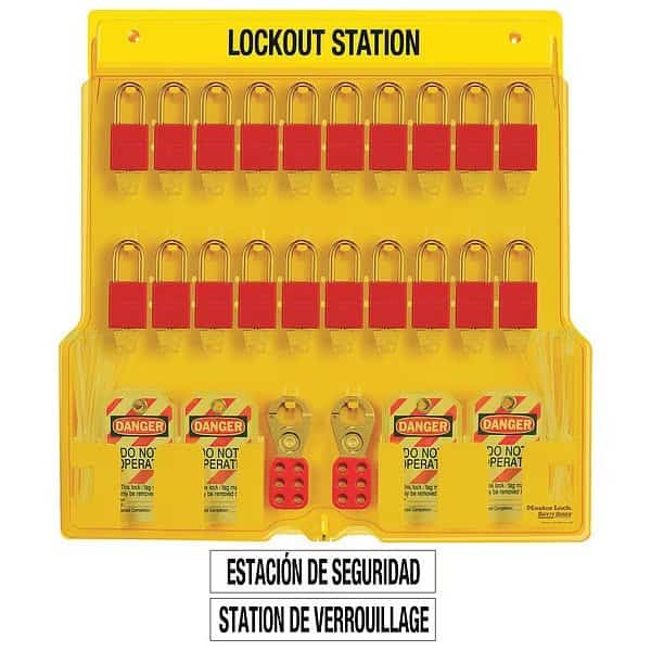 Lockout Station,Filled,20 Padlocks, Mfr#: 1484BP1106, MASTER LOCK