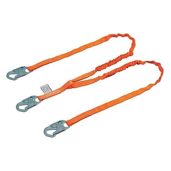 Shock Absorbing Lanyard, 6 ft., Orange