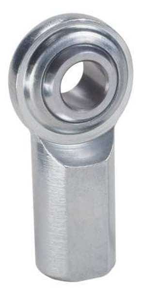 Spherical Rod End, Female Plain, 5/8 in Bore Dia, Right Hand Thread, Carbon Steel