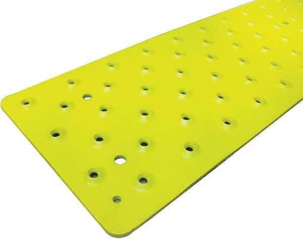 Stair Tread Cover Aluminum Yellow, 48 in W x 1/4 in Thick
