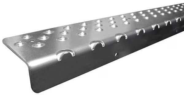Stair Nosing Aluminum Silver, 48 in W x 1/4 in Thick