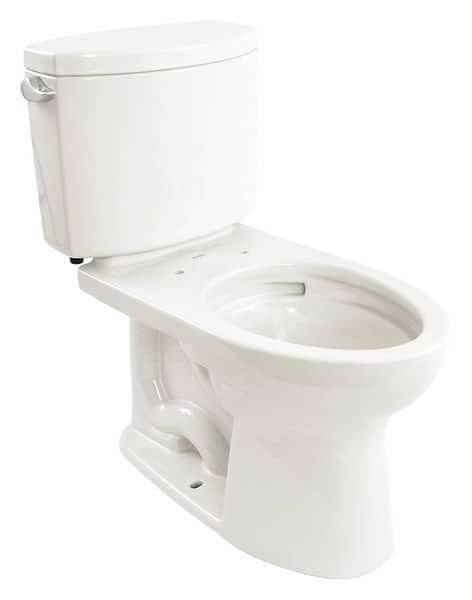 Tank Toilet, 1.0 gpf, Tornado, Floor Mount, Elongated, Cotton
