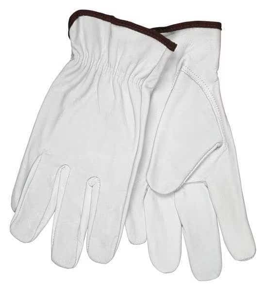3613 Leather Gloves, Shirred Slip-On Cuff, Keystone Thumb, Standard Goatskin, S, 1 PR