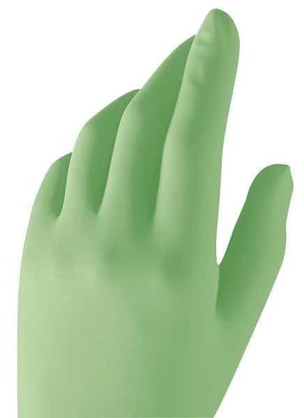 Disposable Gloves, 9.4 mil Palm, Polyisoprene, Powder-Free, S (7 1/2), 1 PR, Green