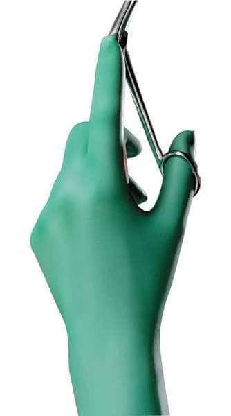 Disposable Gloves, 7.9 mil Palm, Neoprene, Powder-Free, M (8), 1 PR, Green