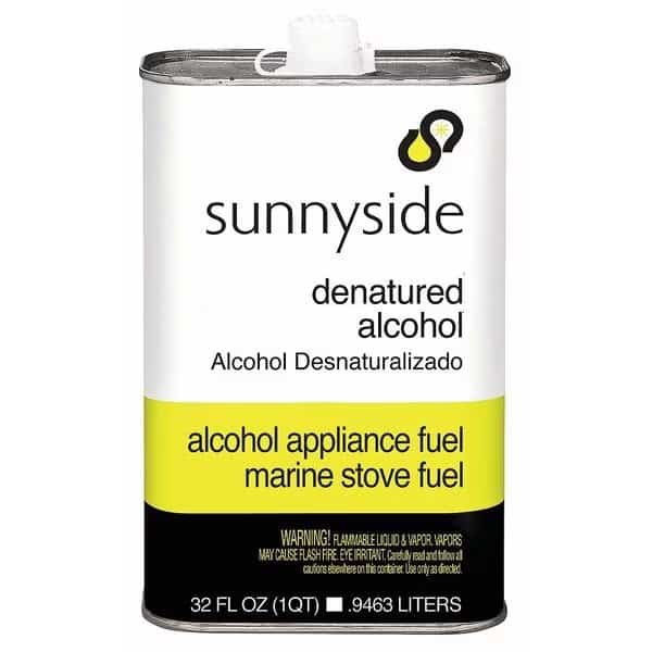 Denatured Alcohol, Solvent, Liquid, 1 qt, Can, Clear, VOC Content Exempt