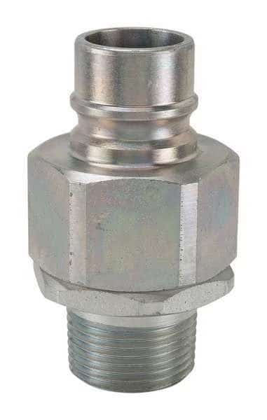 Hydraulic Quick Connect Hose Coupling, Steel Body, Ball Lock, 1/4"-18 Thread Size, H Series