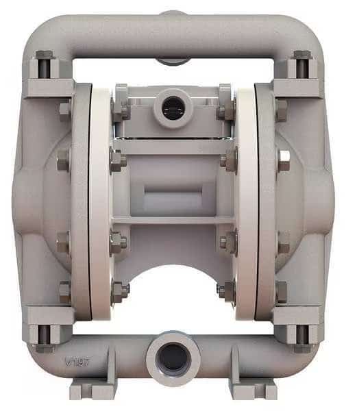 Double Diaphragm Pump, Aluminum, Air Operated, Santoprene, 12 GPM, VERSA-MATIC, Mfr# E5AP6X669C