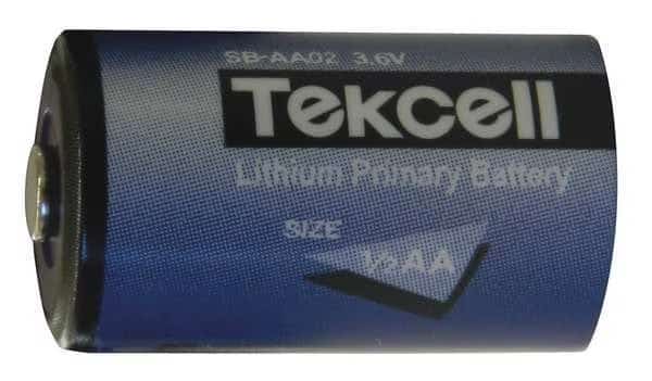 Lithium Battery, 3.6V, 1/2 AA