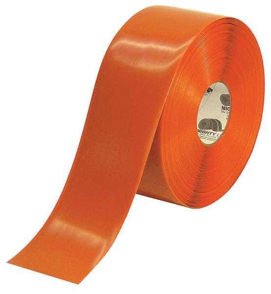 Industrial Safety Floor Marking Tape Vinyl Orange, 4" W x 100 ft. L, 50 mil Thick