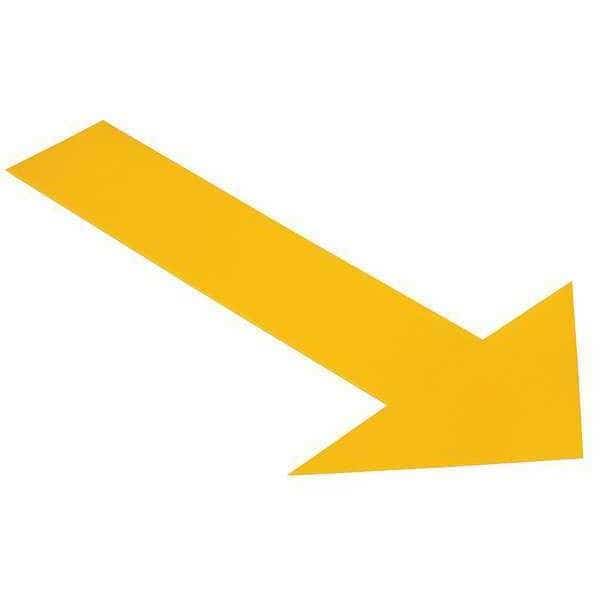 Floor Tape,Yellow,6 inx10 in,Arrow,PK50, Mfr#: ARROW10Y, MIGHTY LINE