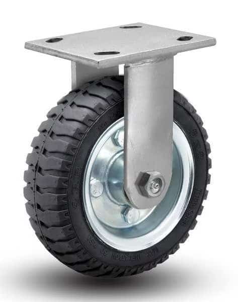 8" X 2" Non-Marking Rubber Monoprene Rigid Caster, No Brake, Loads Up To 280 lb, Colson, Mfr#: 16SZ08428R