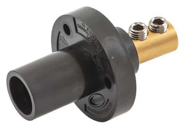 Receptacle, Single Pin, Blk, Male, 8-2