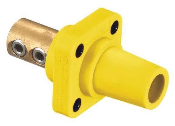 Receptacle,4 to 4/0,Female,Ylw,Taper, Mfr#: HBLFRY, HUBBELL