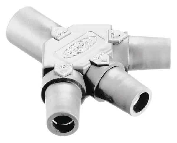 Triple Connctr, Wte, 300/400AC/DC, Taper