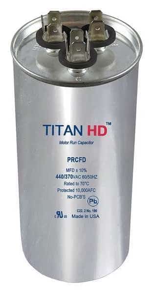 Motor Dual Run Cap, 60/10 MFD, 440V, Round