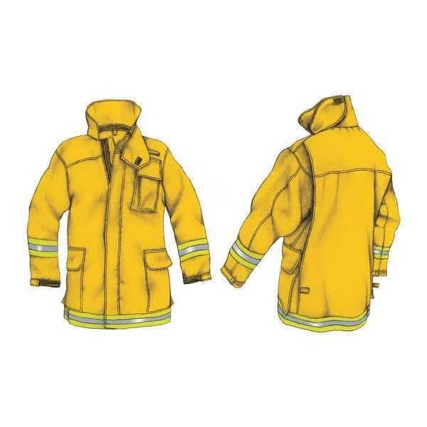 Wildland Coat, S, Nomex, Hook-and-Loop, Zipper Closure
