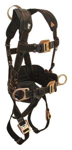 Arc Flash Full Body Harness for Hot Work, S, 425 lb., Quick-Connect Chest/ Quick-Connect Leg Straps